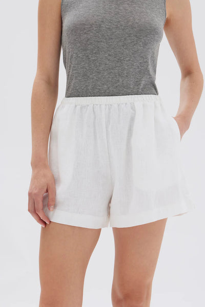 Stella Linen Short WHITE