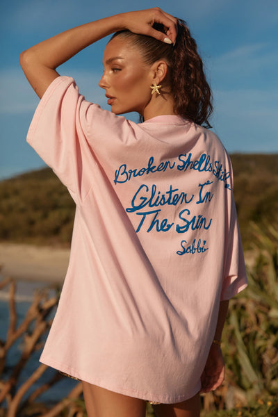 The Very Oversized Shell Titty Tee LIGHT PINK