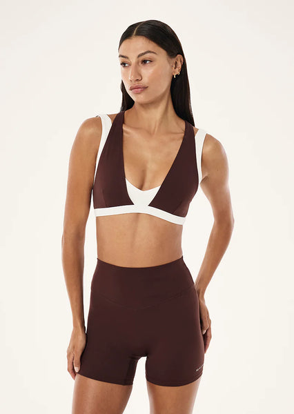 Unity Sports Bra MAHOGANY/ WHISPER WHITE