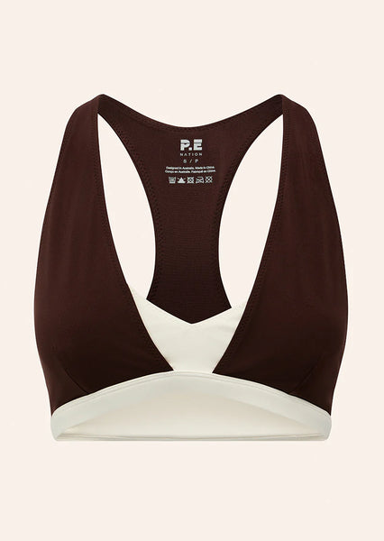 Unity Sports Bra MAHOGANY/ WHISPER WHITE