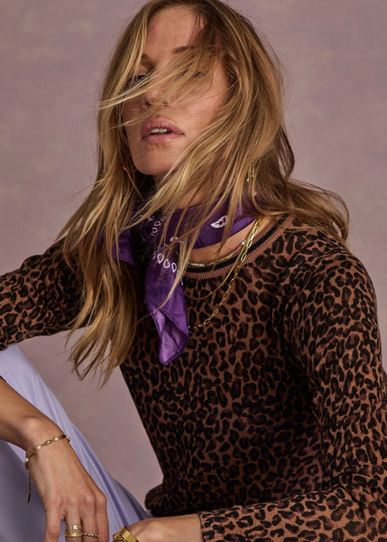 Ludlow Ada Long Sleeve Knit LEOPARD