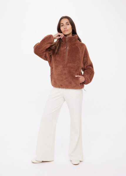 Harlow Fleece Pullover WALNUT