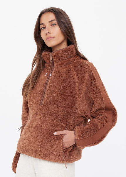 Harlow Fleece Pullover WALNUT