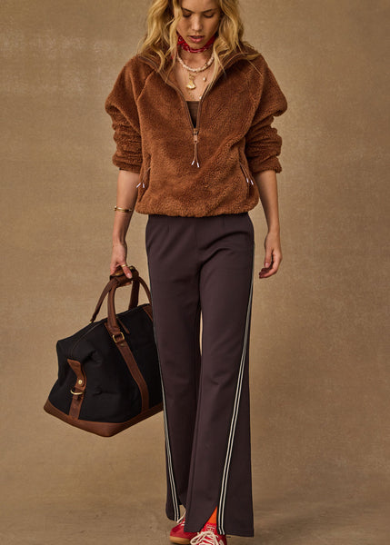 Harlow Fleece Pullover WALNUT