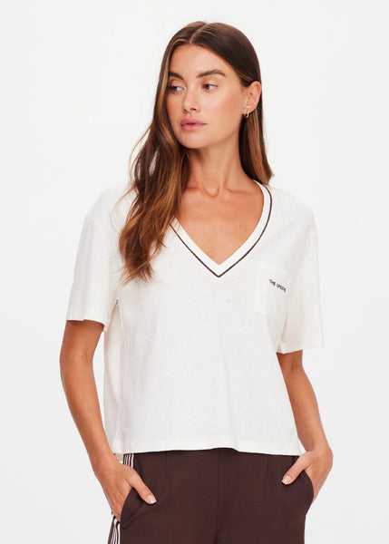 Elina V Neck Tee COCONUT