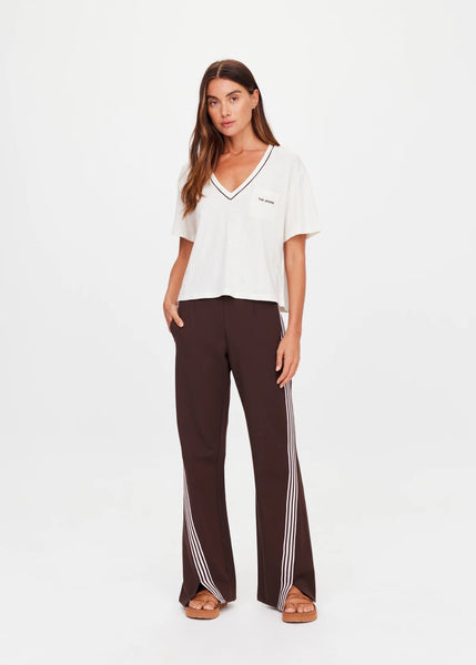Elina V Neck Tee COCONUT
