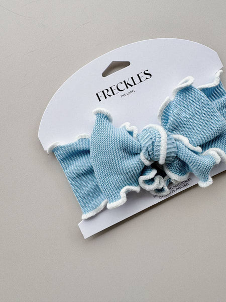 Knit Frill Baby Headband ARCTIC/ SNOW