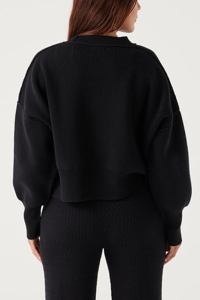 Harlo Cropped Sweater BLACK