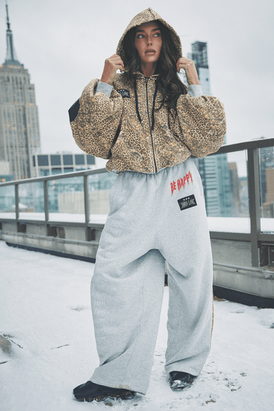 The Be Happy Leopard Padded Bomber LEOPARD