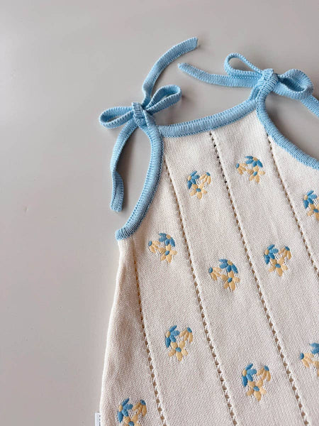 Bloom Pointelle Tie Dress PANSY