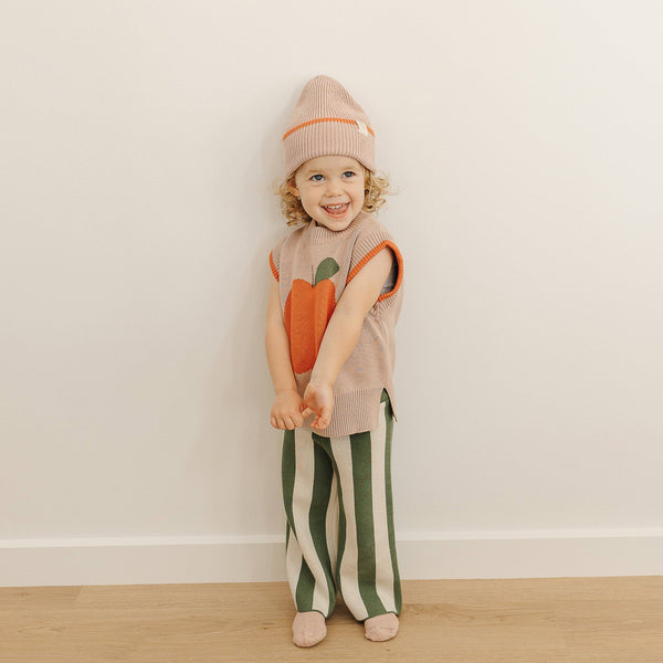 Organic Knit Stripe Pants CLOVER
