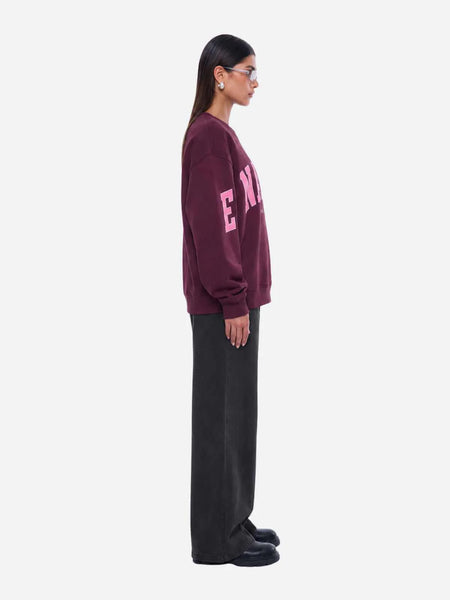 Mila Oversized Sweater DEEP CHERRY RED