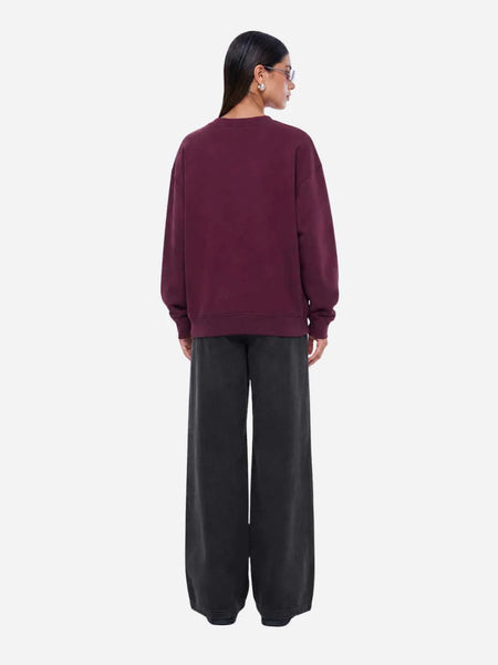 Mila Oversized Sweater DEEP CHERRY RED