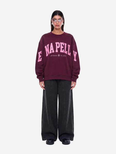 Mila Oversized Sweater DEEP CHERRY RED