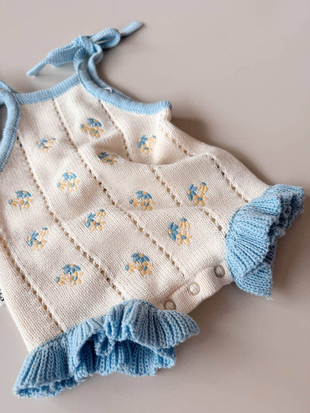 Bloom Pointelle Tie Romper PANSY