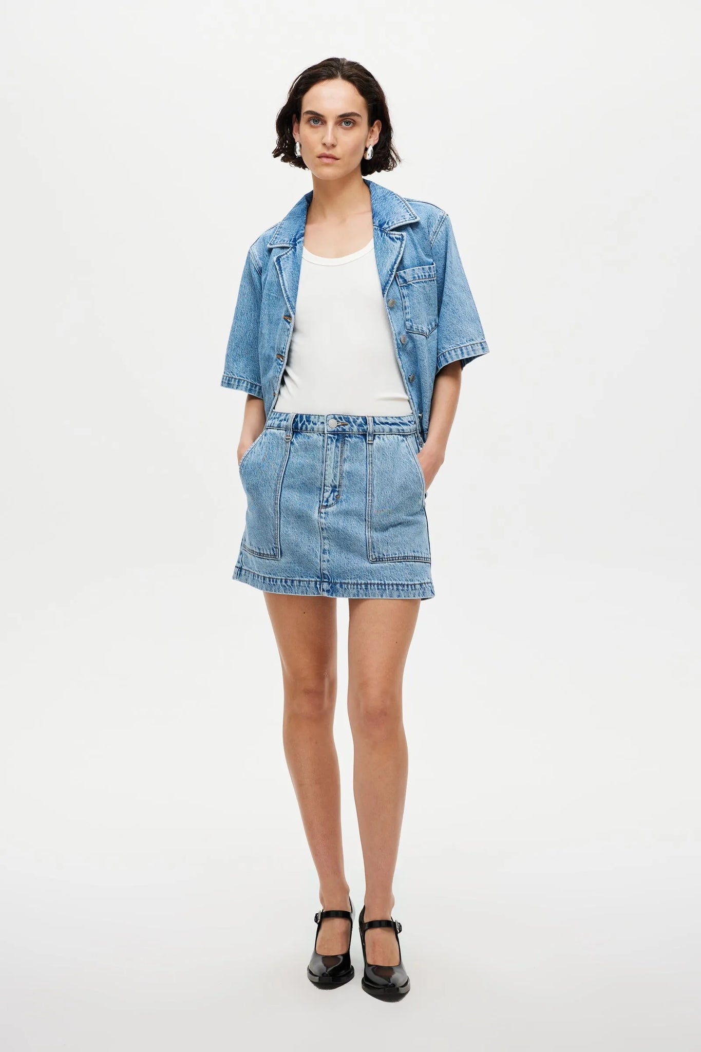 Mercer Mini Skirt RADIO LIGHT VINTAGE INDIGO