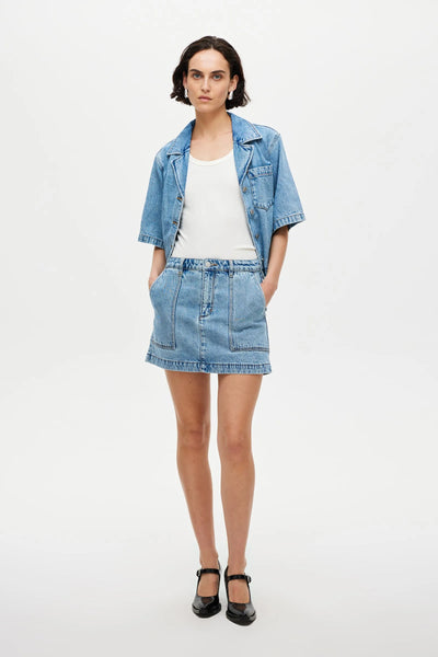 Mercer Mini Skirt RADIO LIGHT VINTAGE INDIGO