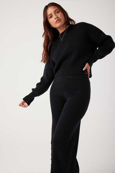 Harlo Cropped Sweater BLACK