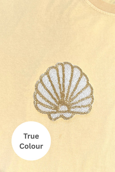 The Very Oversized Shell Titty Tee CREAMY YELLOW