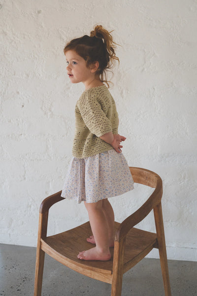 Lenni Skirt INDIGO BLOOM PRINT