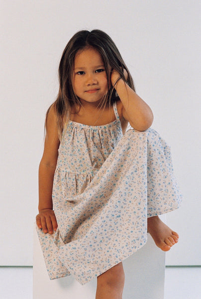 Darcy Dress INDIGO BLOOM PRINT