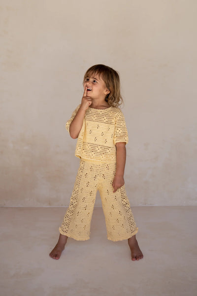 Filet Crochet Pant BUTTER