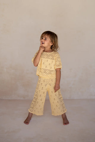 Filet Crochet Pant BUTTER