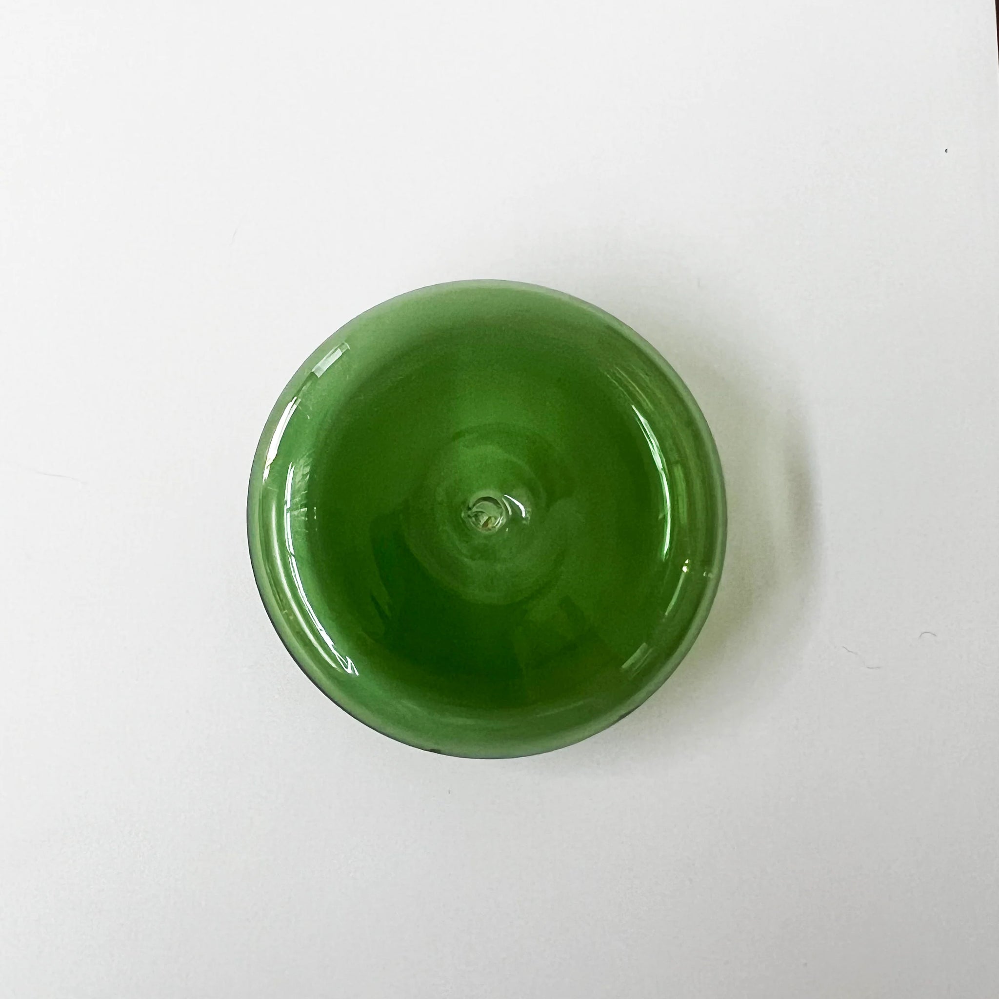 Glass Vessel Incense Holder GREEN