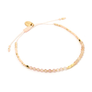 Pia Rose Quartz Bracelet 18K GOLD PLATED